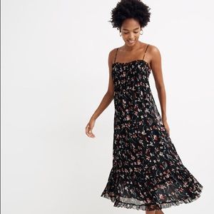 Madewell Pintuck Cami Ruffle Hem Maxi Dress NWT